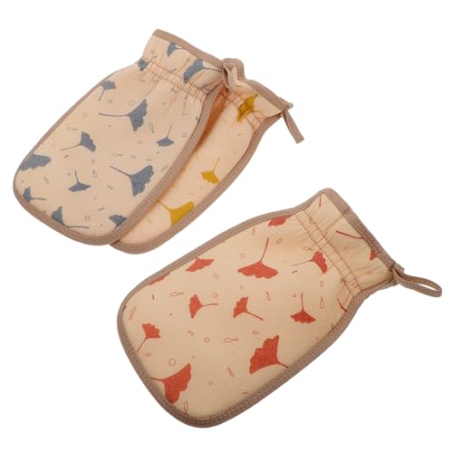 ELAYARD 3 Stück Teiliges Peeling Handschuh mit Dicker Beidseitiger Struktur Komfortable Badetücher zum Sanften Körperpeeling und Reichhaltigem Schaum Elastische Waschhandschuhe für Damen von ELAYARD