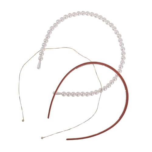 ELAYARD 3 Stück Teiliges Perlen Haarband Damen Langlebiges Stirnband mit Wellen Design Weich und Bequem Passend für Kopfgrößen Modischer Haarschmuck für Alltag und Abendkleidung von ELAYARD