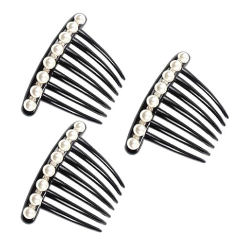 ELAYARD 3 Stück Teiliges Perlen Haarkämme mit Kristallverzierung Rutschfest Eleganter Haarschmuck für Damen und Mädchen für Hochzeiten Partys und Festliche Anlässe von ELAYARD