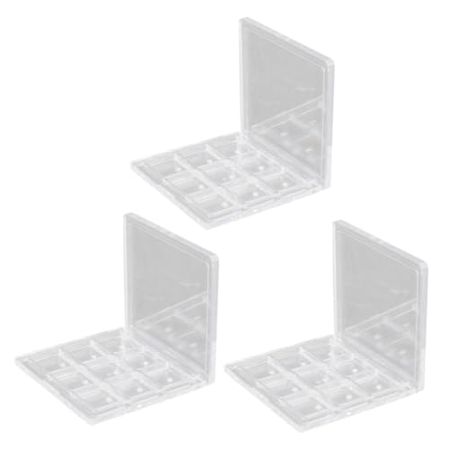 ELAYARD 3 Stück Transparente Lidschatten aufbewahrungsbox aus Robustem Leerer Kosmetik Organizer für Lidschatten Lippenstift Praktische Make up Aufbewahrung Platzsparend und Tragbar von ELAYARD