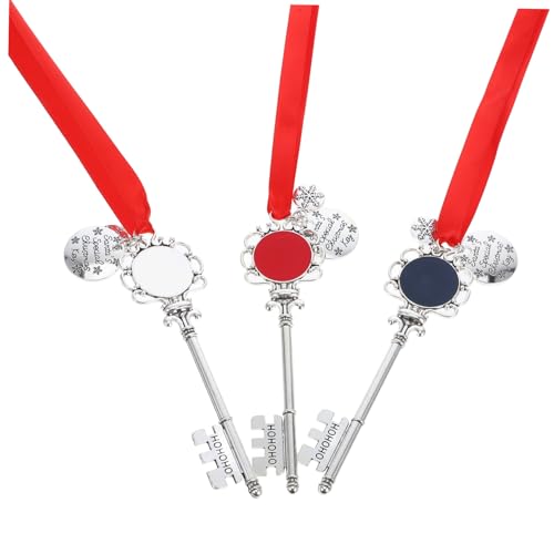 ELAYARD 3 Stück Weihnachtsschmuck Schlüsselbund Stichworte Party Weihnachtsschlüssel Weihnachts-Schlüsselanhänger Christbaumschmuck Weihnachten Schlüssel hängende Verzierung Zinklegierung von ELAYARD