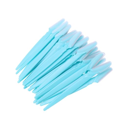 ELAYARD 30 Stück Teiliges Augenbrauenrasierer Tragbarer Einfacher Gesichtshaarentferner für Frauen Kleines Design für Unterwegs und Make Up Tasche Blau von ELAYARD