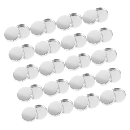 ELAYARD 30 Stück Teiliges Lidschatten Pans aus Aluminium Wiederverwendbare Runde Schminkbox für Damen DIY Kosmetik Palette zum Abfüllen von Lidschatten und Highlighter von ELAYARD