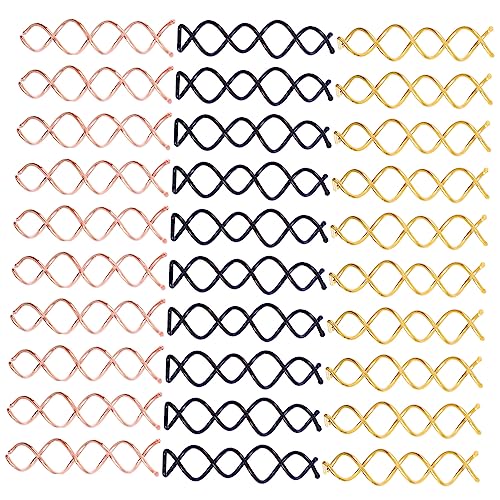ELAYARD Unsichtbare Spiral Haarnadeln 30 Stück Rutschfeste Haarschrauben für Dutt und Blumenfrisuren Friseur Werkzeug für Damen Haar Accessoire für von ELAYARD