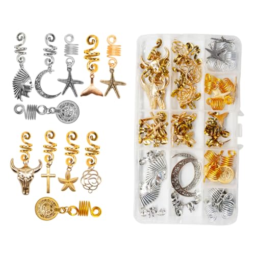 ELAYARD 33stücke Teiliges Haarschmuck Für Dreadlocks Und Zöpfe Kristall Und Draht Umwickelte Haaraccessoires Für Kreative Frisuren Für Festivals Und Besondere Anlässe von ELAYARD