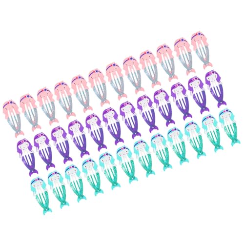 ELAYARD 36 Stck Teiliges Meerjungfrau Haarklammern Metall Haarspangen für Damen Bunte Glänzende Haarclips für Langes und Kurzes Haar Accessoire für Partys und Festliche Anlässe von ELAYARD