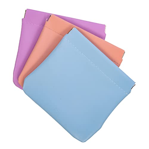 ELAYARD 3stücke Kleine Make-up Tasche Aus Pu-Leder Selbstschließend Kosmetiktasche Für Damen Zur Aufbewahrung Von Schmuck Lippenstift Und Accessoires Reisen Und Wandern Geeignet Mini-Beute von ELAYARD