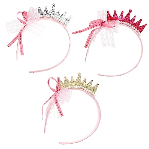 ELAYARD 3stücke Haarreif Für Junge Mädchen Mit Imitation Perle Design Party Kopfschmuck Haarband Perlen Haarschmuck von ELAYARD