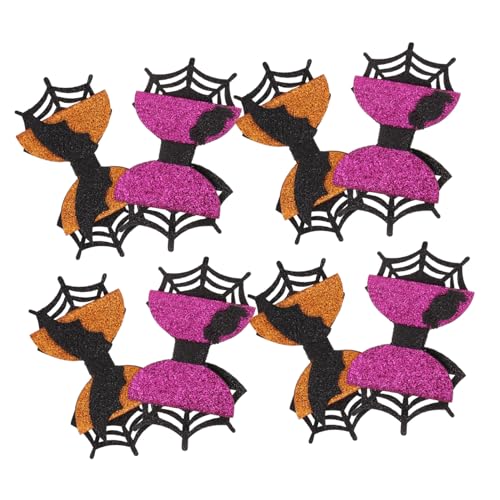 ELAYARD 4 Paare Halloween Haarklammern mit Schleifen Fledermaus und Spinnennetz Langlebige Einfach zu Befestigende Haarspangen für Frauen und Dekorative Party-accessoires für Kostüme und von ELAYARD