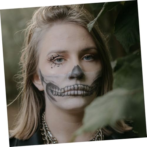 ELAYARD 4 Paare Selbstklebende Halloween Eyeliner Sticker Kreative und Strapazierfähige Augenlinien Aufkleber Party Dekoration mit Fledermaus und Spinnendesign Einfaches Anbringen für von ELAYARD