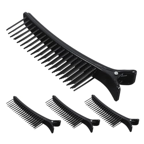 ELAYARD 4 Stück Friseur Trennklammer Haarteilklammern Griffklammern Zum Haareteilen Klammern Zum Haareschneiden Damen Styling Haarklammern Haarvolumenklammer Haarschnittklammer von ELAYARD