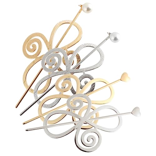 ELAYARD 4sätze Haarstab-clip Mit Haarspange Für Damen Haarknoten-accessoires Aus Dutt-clips Für Dicke Haare Haarspangen Für Hochsteckfrisuren Haar-accessoires Für Partys Und Formelle Anläs von ELAYARD