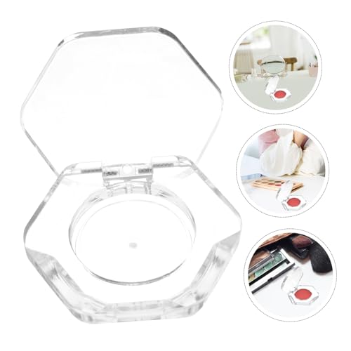 ELAYARD 4 Stück Leere Sechseckige Lidschatten döschen Innenmaß Transparente Wiederbefüllbare Kosmetikbehälter für Lidschatten Lippenbalsam Highlighter Kompakt Robust Reisefreundlich von ELAYARD