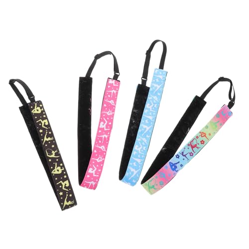 ELAYARD 4stücke Teiliges Rutschfester Haarbänder Für Damen Elastische Schweißabsorbierende Fitness-stirnbänder Modischen Farbverläufen Für Tanz Gymnastik Und Yoga von ELAYARD