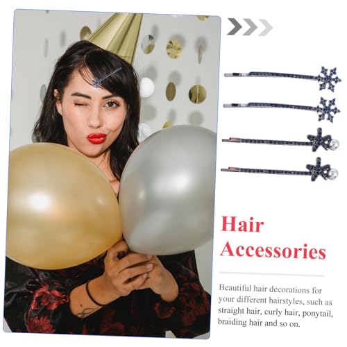 ELAYARD 4 Stück Teiliges Damen Haarklammern Schneeflocken und Seestern Haarschmuck Kreative Leichte Haarspangen für Festliche Anlässe und Alltag Langlebige Dekorative Haaraccessoires von ELAYARD