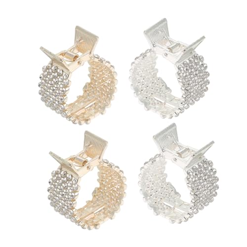 ELAYARD 4stücke Metall Haarspangen Mit Strasssteinen Pferdeschwanzhalter Für Frauen Glitzernde Clip-manschetten Für Hohe Dekoratives Haar-accessoire Für Party Und von ELAYARD