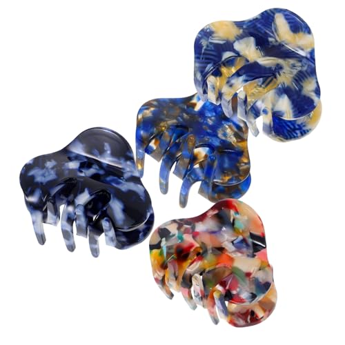 ELAYARD 4 Stück Teiliges Kleine Rutschfeste Claw Hair Clips für Dickes Haar Dekorative Haarklammern Damen Vielseitige Haarschmuck Accessoires in Verschiedenen Farben Bequem und von ELAYARD