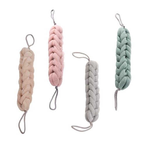 ELAYARD 4 Stück Teiliges Langes Pe badetuch Reich Schäumend Hautfreundlich Leicht Kompakt für Körperreinigung Massage Fördert Durchblutung und Vitalität für Dusche Hotel Zufällige Farbe von ELAYARD