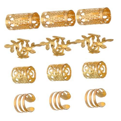 ELAYARD 40 Stück Teiliges Haarschmuck für Braids und Dreadlocks Verstellbare Hohle Haarringe aus Vielseitige Extensions Ringe für Damen und Herren Europäisch Amerikanische DIY Haar von ELAYARD