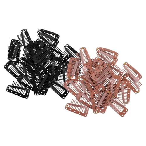 ELAYARD 40 Stück Teiliges Haarspangen Metall snap clips Haarschonende Fixierclips für Perücken Haarverlängerungen und Haarteile Langlebig Bequem Geeignet für Damen und Friseure von ELAYARD