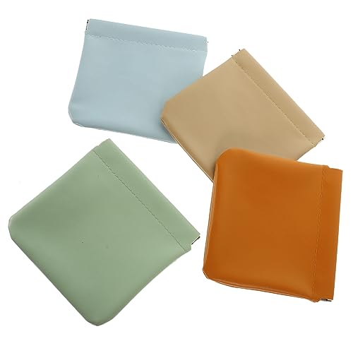 ELAYARD 4stücke Kleine Kosmetiktasche Ohne Reißverschluss Selbstschließende Make-up-Tasche Stylische Handtasche Für Damen Reise-Make-up-Beutel Lagerungstasche Für Handtasche von ELAYARD