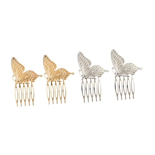 ELAYARD 4stücke Schmetterlinge Haarspange Mode Haarkamm Schmetterlinge Modellier Haarspange Frauen Kopfschmuck Accessoire Für Alltag Und Festival von ELAYARD