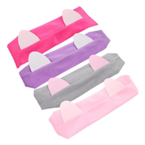ELAYARD 4stücke Katzenohren Haarbänder Bunny Ohren Hairlace Make-up Stirnbänder Kosmetische Headwraps Für Party Sport Yoga Und Alltag Gebrauch von ELAYARD