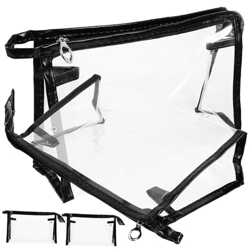 ELAYARD 4Stücke Transparente Make Up Tasche wasserdichte Kulturtasche mit Reißverschluss für Reisen Damen Herren Leicht und Tragbar für Kosmetik Toilettenartikel von ELAYARD