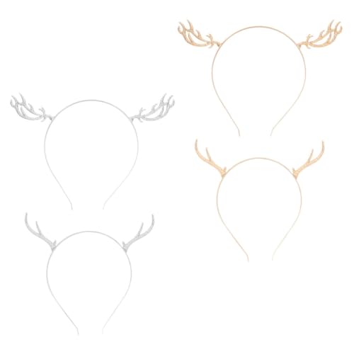 ELAYARD 4stücke Weihnachts Rentierhorn Haarschmuck Metall Haarreifen Für Partys Kostüme Festliche Dekorationen Leicht Langlebig Für Unvergessliche Feiertage von ELAYARD