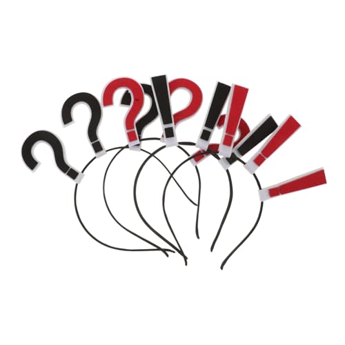 ELAYARD 4stücke Fragezeichen-haarband Haarreif Mit Abschlusskappe Übertriebenes Kopftuch Rutschfestes Stirnband Für Party Und Fotoshootings von ELAYARD