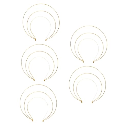 ELAYARD 5 Stück Teiliges Drei Schichten Metall Krone Haarreif Damen Heiligenschein Kopfschmuck für Kostümparty Renaissance Braut Zubehör Hochzeit Fest von ELAYARD