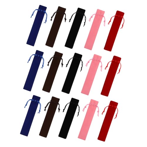 ELAYARD 50 Stück Fleece -Stiftbeutel kleines Federmäppchen Stiftetui für Damen Studentenstifthalter Stiftkofferbeutel Reisestiftkoffer Women's Pencil case Stifttransportfall Flanell von ELAYARD