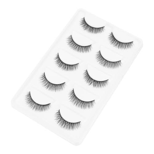 ELAYARD 5paare Wimpernverlängerung Dicke Dichte Künstliche Faserwimpern Für Frauen Mädchen Make-up-accessoires Einfach Anzubringen Natürlicher Look von ELAYARD