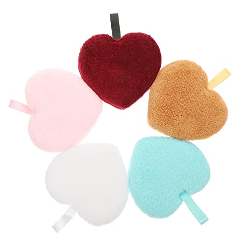 ELAYARD 5stücke Herzförmige Make-up-entferner-pads Gesichtsreinigungstools Aus Weicher Mikrofaser Wiederverwendbar Und Waschbar Für Damen Gemischte Farben ELAYARD 5stücke Herzförmige Make-up-entferner-pads Gesichtsreinigungstools Aus Weicher Mikrofaser Wiederverwendbar Und Waschbar Für Damen Gemischte Farben von ELAYARD