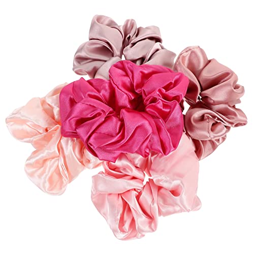 ELAYARD 5 Stück Satin Haargummis Für Dickes Haar Elastische Haarseile in Verschiedenen Farben Weich Und Rutschfest Für Frauen Und Mädchen von ELAYARD