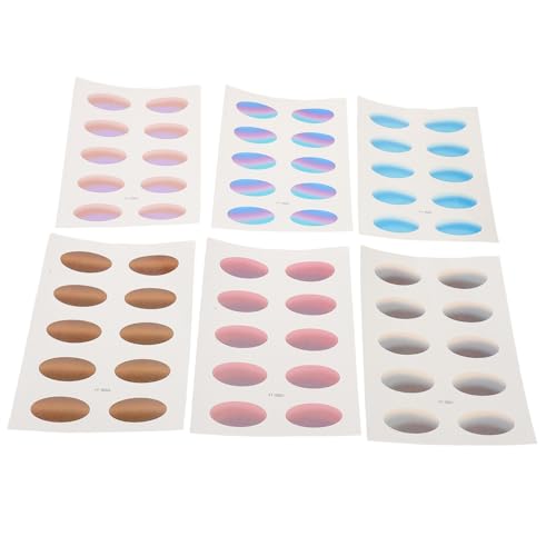 ELAYARD 6blätter Lidschatten-schablonenaufkleber Temporäre Augendekoration Für Party Und Festival Wasserfestes Augen-make-up Für Frauen Und Mädchen Cosplay-aufkleber Mit Leuchtenden von ELAYARD
