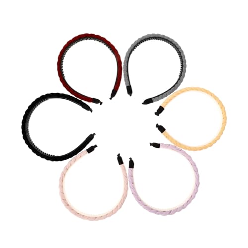 ELAYARD 6 Stck Teiliges Haarband Damen Geflochtene Stirnbänder aus Robustem Stoff Modischer Haarschmuck für Frauen und Mädchen Vielseitig Kombinierbar Farbenfrohes Design Dekoratives von ELAYARD
