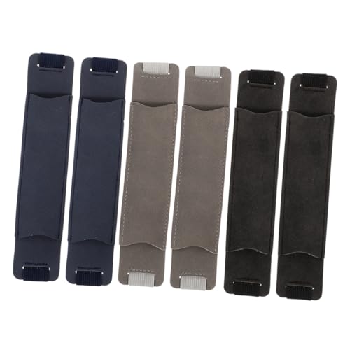 ELAYARD 6 Stück Leder Stifthüllen mit Elastischem Band Stabile Pen Holder Schutzcover für Notizbücher Kratzfest und Tragbar Geeignet für Büro Schule und Geschäftsreisen Schwarz Dunkelblau von ELAYARD