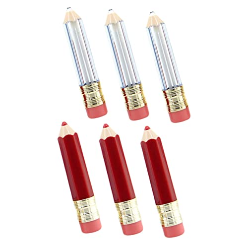ELAYARD 6 Stück Lippenstift Leerhülsen Nachfüllbare Lippenpflege Behälter für DIY Lippenbalsam Lipgloss Farbe Transparent und Rot Geeignet für Damen und Mädchen Auslaufsicher und von ELAYARD
