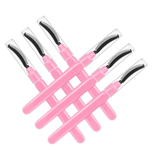 ELAYARD 6 Stück Silikon Wimpernbürsten mit Schutzkappe Wiederverwendbare Mascara Applikatoren Leichte Tragbare Make Up Pinsel für Wimpern und Augenbrauen für Reisen und Professionellen von ELAYARD