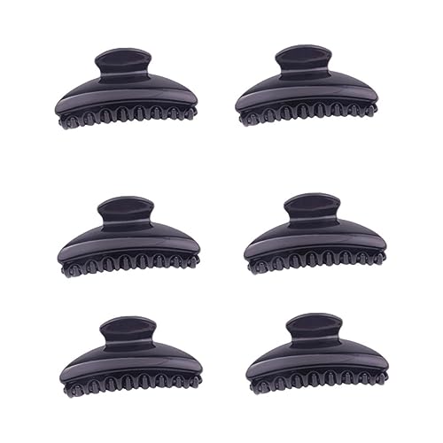 ELAYARD 6 Stück Teiliges Haarklammer Schwarz Langlebige Haarspangen aus Robustem Material Rutschfest und Fest Haltend Geeignet für Dusche und Pferdeschwanz Eleganter Haarschmuck für Damen von ELAYARD