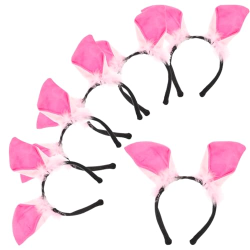 ELAYARD 6 Stück Teiliges Haarreife mit Süßen Tierohren Weicher Plüsch Langlebig und Bequem für Kinderfeste Kostüm und Kindergarten Performance Auffällige Party Haarbänder von ELAYARD