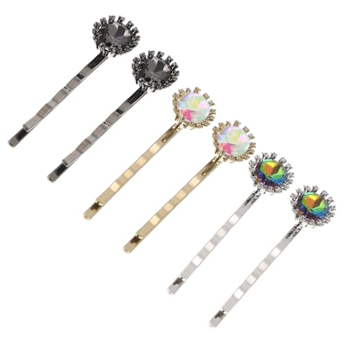 ELAYARD 6 Stück Teiliges Kleine Haarklammern aus Dekorative Haarspangen für Damen Leichte Langlebige Haarclips in Schwarz Gold und Silber Geeignet für Halloween Hochzeit Alltag und von ELAYARD