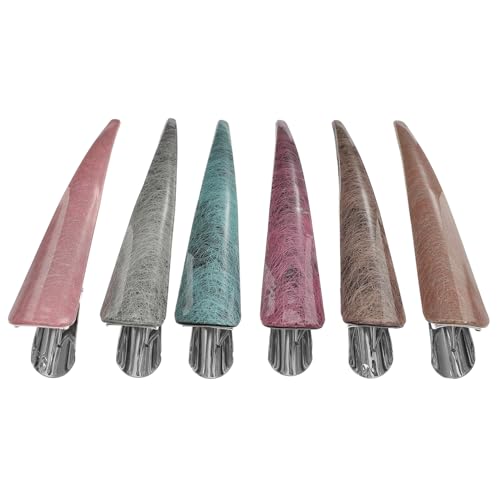ELAYARD 6stücke Teiliges Acryl Haarklammern Im Horn-look Eleganter Ponytail-clip Haaraccessoires Für Mädchen Glänzende Haarschmuck Für Damen Haar-dekoration Für von ELAYARD