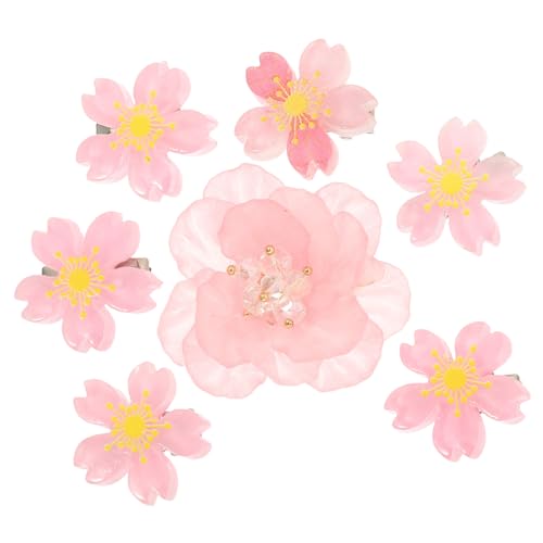 ELAYARD 7 Stück Teiliges Haarschmuck mit Kleinen Blüten Dekorative Haarspangen für Damen und Mädchen Sommerliche Haarklammern für Flechtfrisuren Eleganter Flower Hair Clip für Besondere von ELAYARD