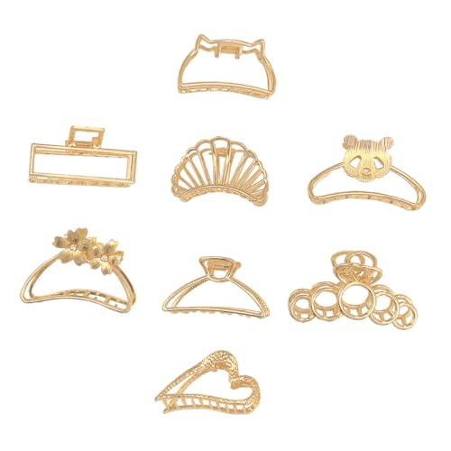 ELAYARD 8 Stück Teiliges Damen Haarspangen mit Perlen Langlebige Metall Haarklammern Elegante Kralle Clips für Bad und Alltag Modische Frisurhilfe für Frauen und Mädchen von ELAYARD