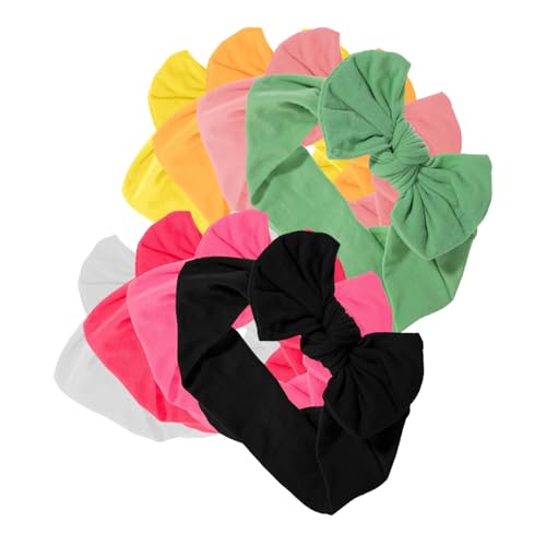 ELAYARD 8 Stück Teiliges Haarband mit Elastischem Stoff Süße Schleifen Stirnbänder in Farben Weiche Kopfbedeckung für Neugeborene und Kleinkinder Bequem und Dehnbar Modisches Accessoire von ELAYARD