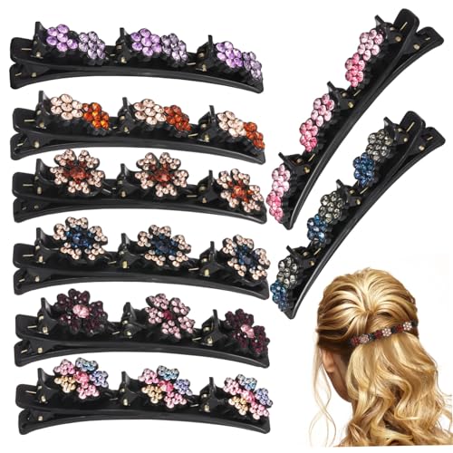 ELAYARD 8stücke Blumen-haarspangen Dekorative Haarnadeln Süße Haarschmuck-clips Elegant Für Mädchen Und Braut Dünn Und Schick Für Haartypen Und Frisuren von ELAYARD