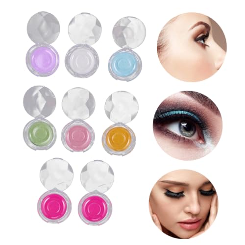 ELAYARD 8 Stück Teiliges Rundes Wimpern Aufbewahrungsetui mit Klarem Deckel Langsam und Leicht Geeignet für Zuhause und Salon Vielseitiger Falscher Wimpern Organizer Einfach zu Öffnen von ELAYARD