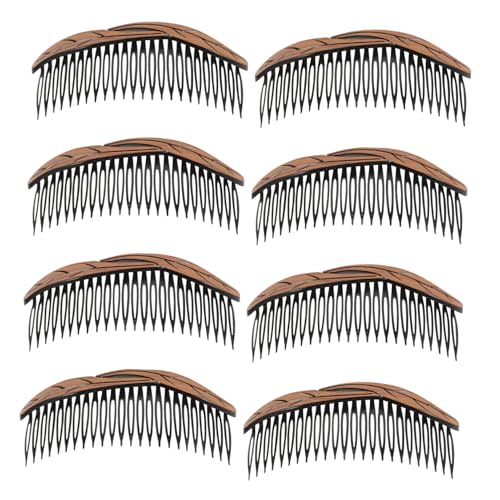 ELAYARD 8 Stück Vintage Haarkamm Zähnen Leichter Kunststoffseitenkamm für Frauen und Mädchen Stabiles Styling tool Design für Dutt Chignon und Alltag von ELAYARD